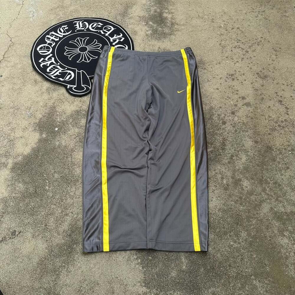 Vintage Nike Gray Yellow Striped Track Pants
